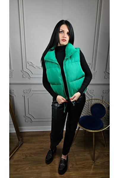 fara marca Green quilted vest