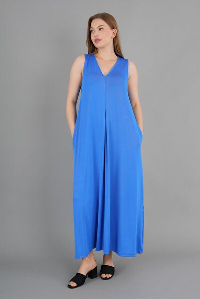 ALEXANDERGARDI V-Neck Pocket Detailed Maxi Dress