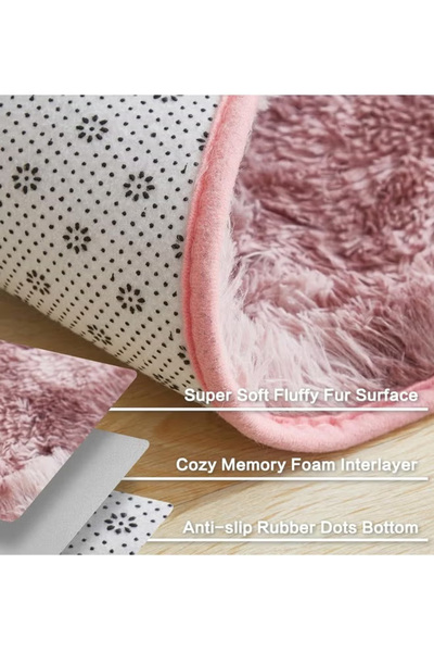 Generic Tie-dye style carpet, ultra-soft and fluffy rug, home decor, non-slip, machine washable