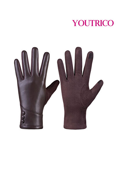 Youtrico Touchscreen Leather Gloves - All-Weather Windproof for Driving & Cycling