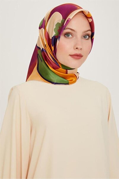 Armine Tivil Silk Scarf Ist 9200 - 07 Green Mixed Pattern