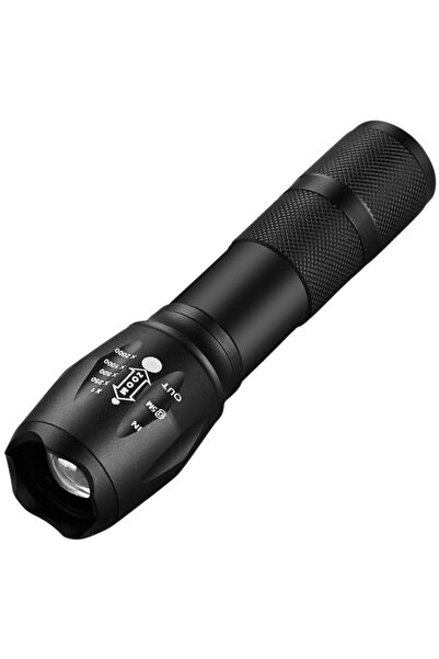 SDEPOT flashlight, waterproof, with 5 light beams, 3 x AAA batteries, black