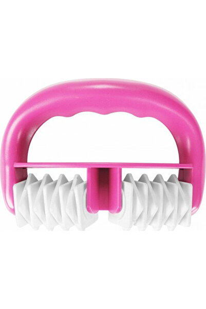 zola Aparat de masaj anticelulitic, roz, cu 2 role, mâner ergonomic, 14x10x4 cm
