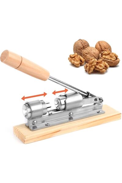 RABY Manual adjustable nutcracker for various nuts and peanuts - steel and solid wood