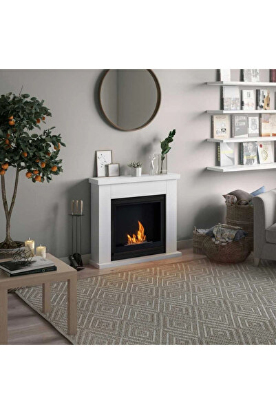 tagu Frode Pure White FreeFlame bioethanol fireplace