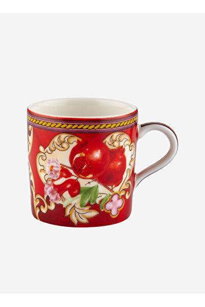 CHIARA ALESSI Kırmızı Kahve Fincan veTabak LADOLCEVİTA2LİTÜRKKAHVESİFİNCANISET