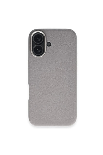 Twin Store غطاء ماجسيف من الجلد العجيب لهاتف آيفون 16 - رمادي تيتان