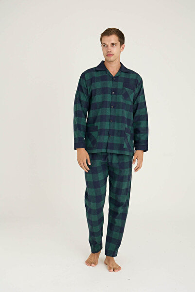 KLY New Season Thick Luxury Design Apaj Collar Men's Pajama Set