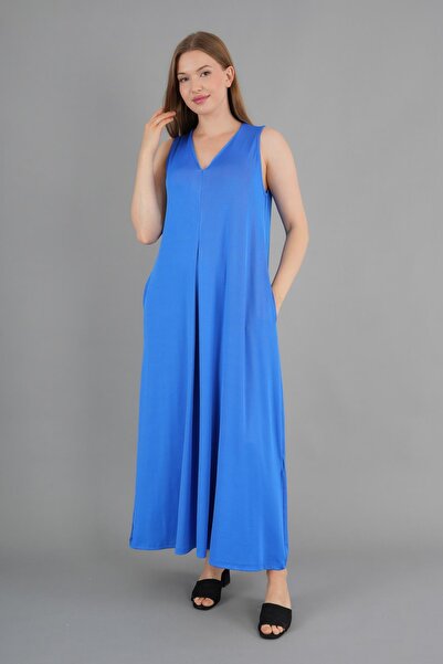 ALEXANDERGARDI V-Neck Pocket Detailed Maxi Dress