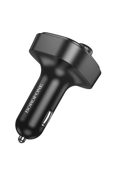 Borofone Modulator FM auto 2x USB + Tip-C Bluetooth 5.4, Redare MP3, Buton rotativ, BC59, Negru