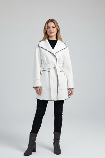parla official Nordic Stitch Kemerli Kaşe Kaban