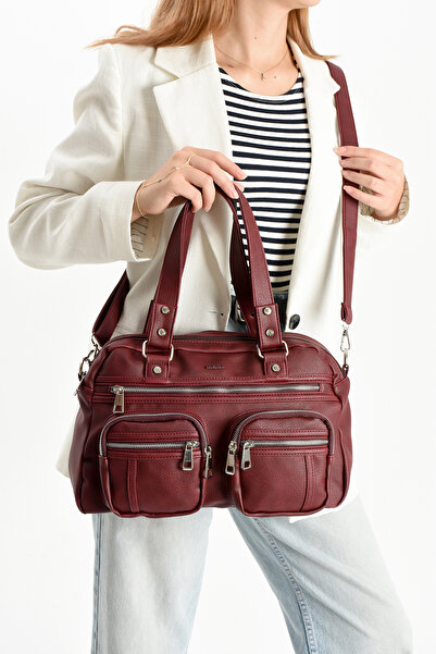 KIRASE Mega Women's Quality Crossbody Bag with Multiple Pockets Vegan Leather Handbag and Shoulder Bag 35*25 cm 545