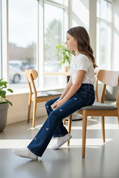 ASL GOLF CLUB Girl's Regular Cotton Denim Trousers Jeans