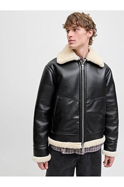 Jack & Jones Liverpool Aviator Faux Leather Men's Jacket 12282948