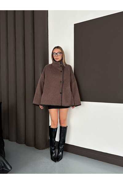 AYKA WEAR guler ridicat Palton cu supradimensionat buzunare