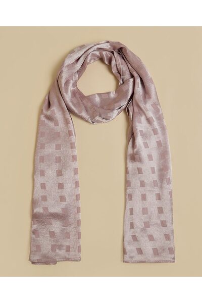 R&B Pink Women's Self Patterned Scarf