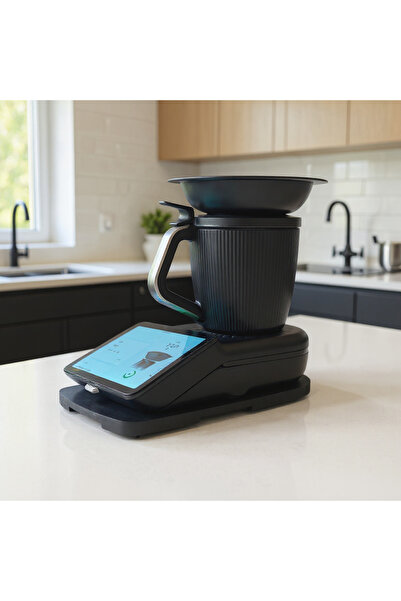 Galery Wood Thermomix TM7 Slider, Ahşap Kaydırıcı, Masif Tezgah Üstü Stand, Özel Tasarım Ahşap Renkli