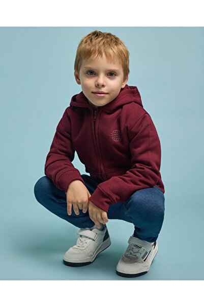 R&B Printed Hooded Jacket with Zipper Closure