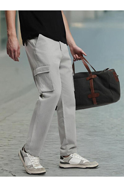 Dennis Lingo By Styli Men Mid Rise Slim Fit Cotton Cargo Pants