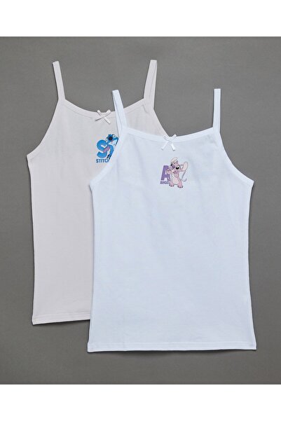 R&B 2 Pack Stitch & Angel Print Camisoles