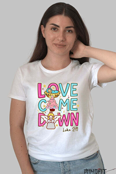 GILDAN Tricou De Craciun Love Came Down Dama