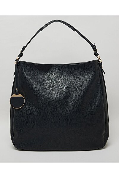 R&B Black Women's Solid Shoulder Bag