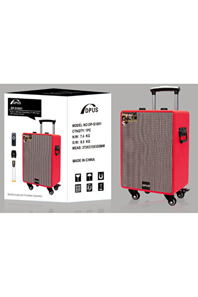 Jack Large portable troller speaker DP S1001 10 inch with microphone and remote control