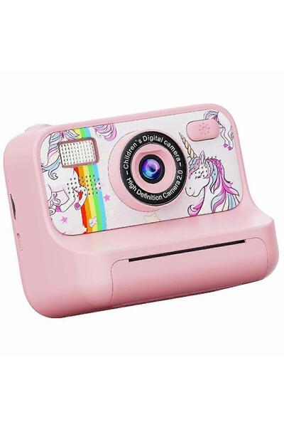 Generica طابعة صور فورية صغيرة للأطفال بكاميرا مزدوجة عالية الدقة مقاس 2.4 بوصة