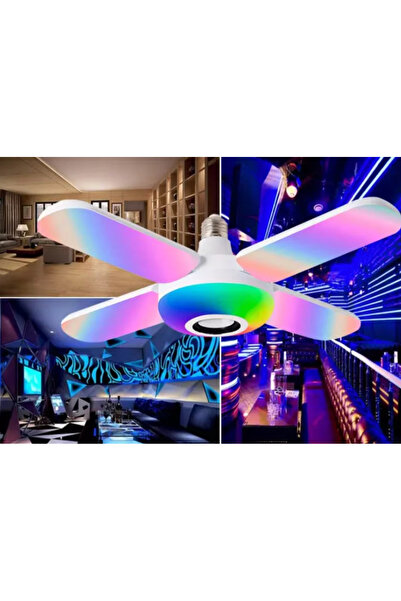 BASE LED bulb 4 propellers RGB built-in speaker bluetooth remote control