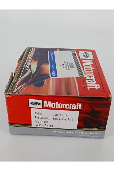 MOTORCRAFT وسادة فرامل أمامية سيراميكية أصلية لسيارة فورد فيجو (1815743/1633674/YS692K021DA)
