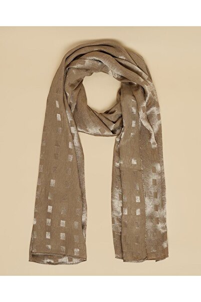 R&B Tan Women's Self Patterned Scarf