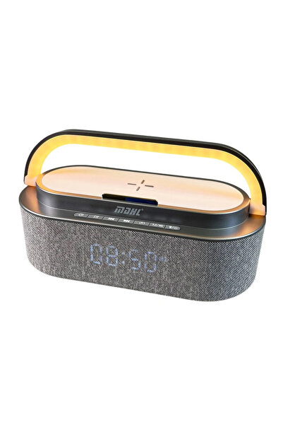 HA MD S305 Bluetooth speaker with LED light, wireless charger and clock
