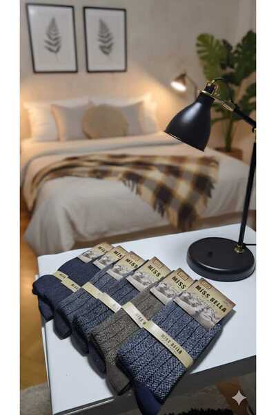 Miss Bella OTTOMAN YÜN (LAMBSWOOL) ERKEK ÇORAP; 40-44 NUMARA; ASORTİ 6'LI PAKET