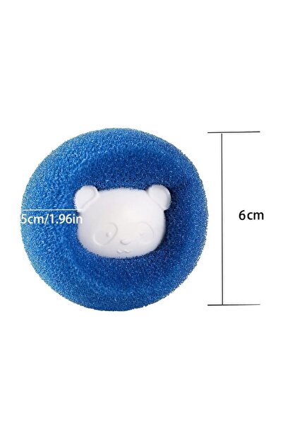 DELPI Set of 6 Washing Machine Balls for Removing Human and Pet Hair, 6 cm, Blue