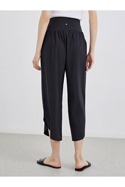 Take Two By Styli Black Asymmetric Hem Relaxed Fit Pants