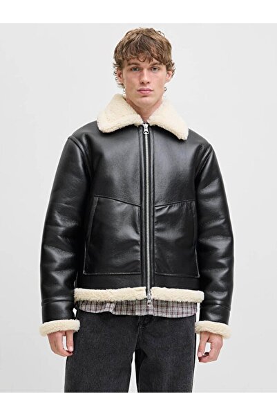 Jack & Jones Liverpool Aviator Faux Leather Men's Jacket 12282948