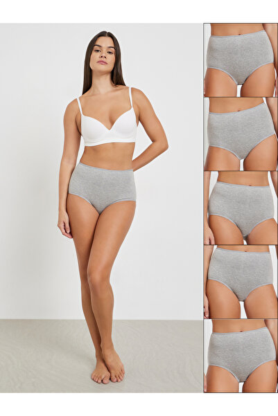 Styli مجموعة من 5 قطع - سراويل داخلية كاملة من القطن سادة