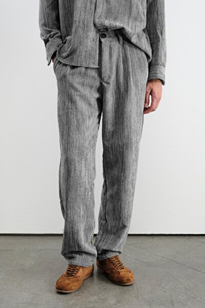 GIESTO Plied Velvet Gray Pants