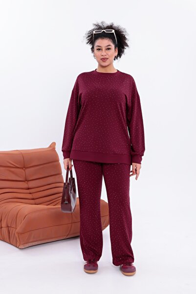 Siyezen Plus Size Sparkling Stone Modal Fabric Comfortable Set