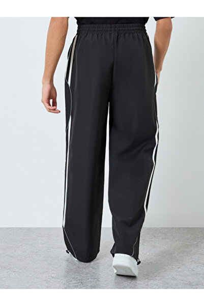 Styli Cut and Sew Panel With Striped Detail Joggers