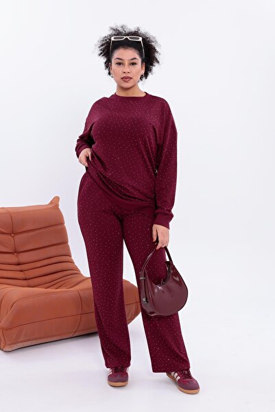 Siyezen Plus Size Sparkling Stone Modal Fabric Comfortable Set