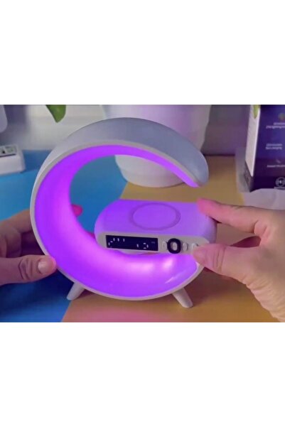 Amir G63 Mini Bluetooth Speaker with Wireless Charging Station and RGB Lamp