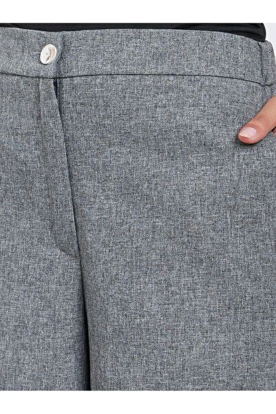 Styli Grey High Rise Wide Leg Trousers