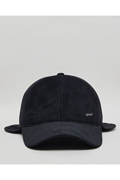 R&B Black Men's Textured Flap Cap
