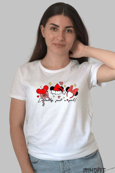 GILDAN Tricou De Craciun Minnie Si Mosul In Magia Sarbatorilor Dama