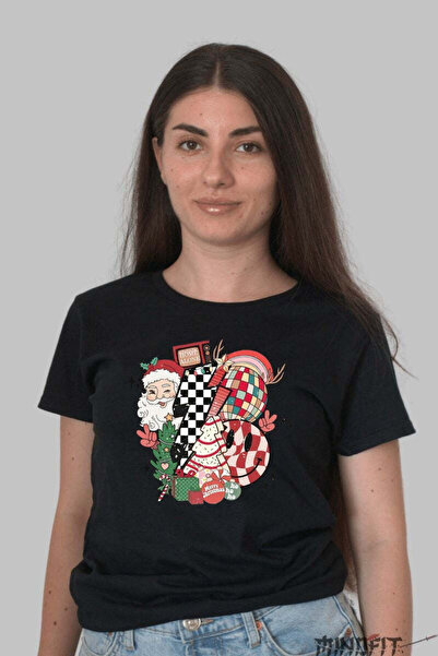 GILDAN Tricou De Craciun Haos Festiv Cu Mosul Dama