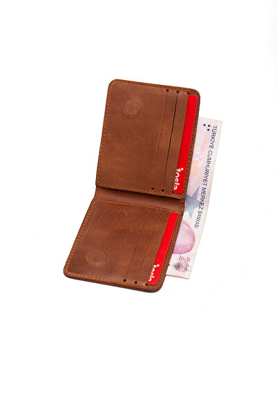 Niki Leather Mount Genuine Leather Minimal Wallet with Coin Compartment, Card Holder and Magnetic Closure