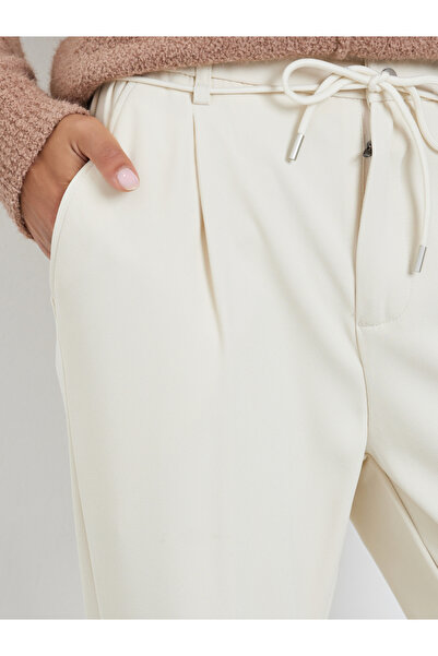 Styli Beige Drawstring Wide Leg Pants