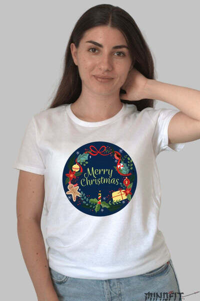 GILDAN Tricou De Craciun Coroana Festiva Merry Christmas Dama