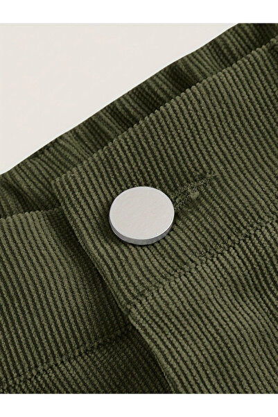 Take Two By Styli Khaki Wide Leg Trousers